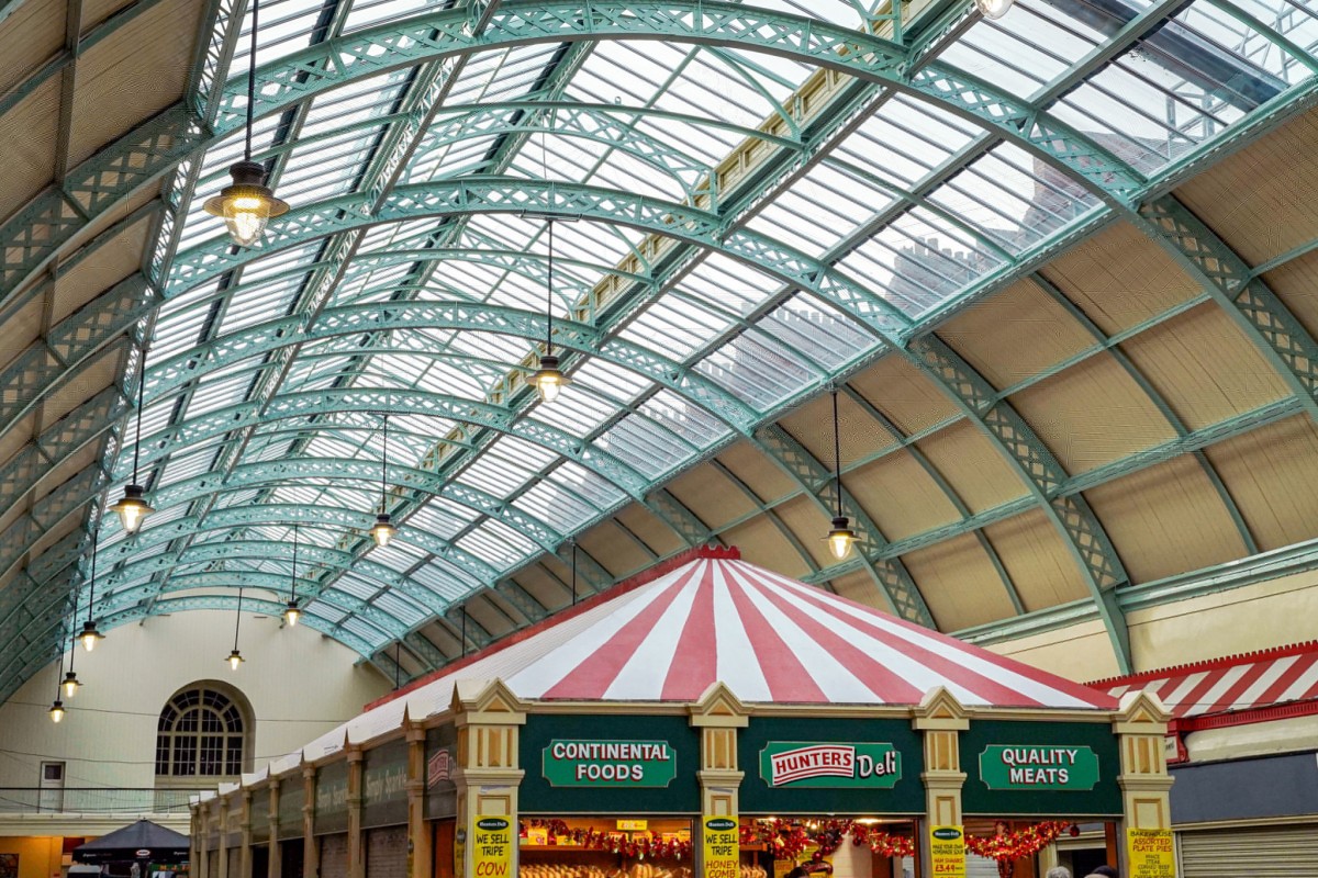 Grainger Market Arcade at Christmas, Image courtesy Gardiner Richardson